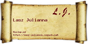 Lasz Julianna névjegykártya