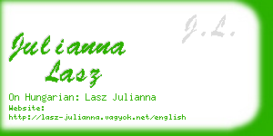 julianna lasz business card